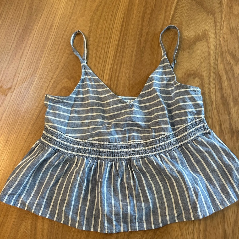 Roxy Blue and White Striped Camisole